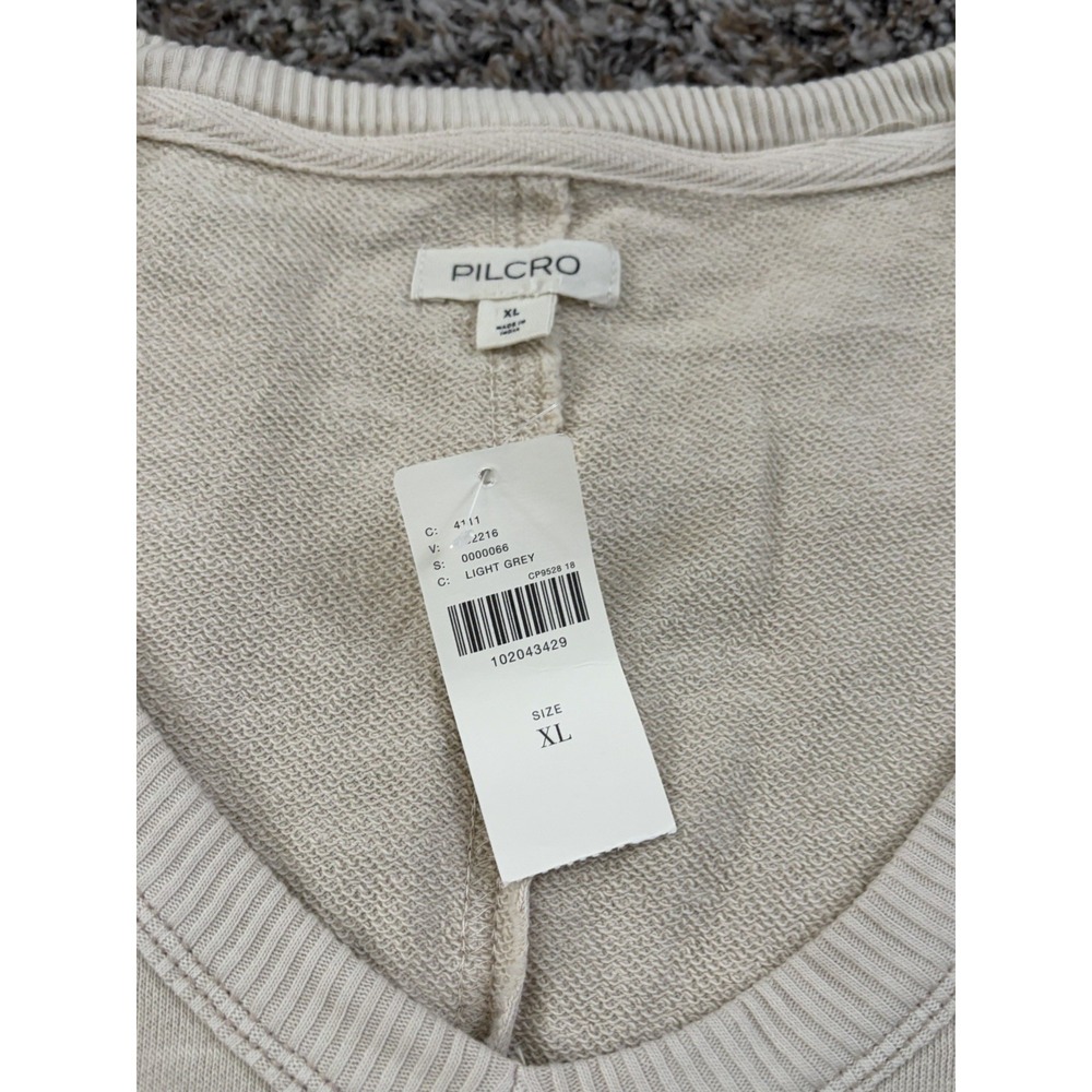 Anthropologie Pilcro Sweatshirt Long Sleeve Oversized Beige Crème XL NWT Boho - Picture 4 of 9